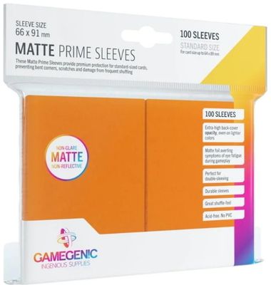Gamegenic - MATTE Prime Sleeves - Orange (100)