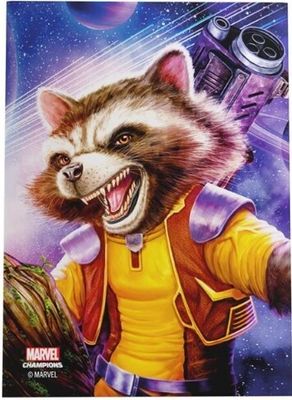 Gamegenic - Marvel Champions Fine Art Sleeves - Rocket Raccoon