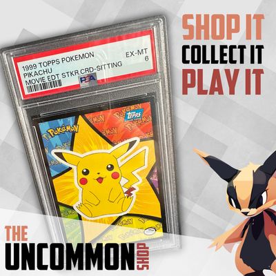 Pokémon Graded Cards - Pikachu Sitting #1 Pokemon 1999 Topps Movie Sticker - PSA 6 - EN