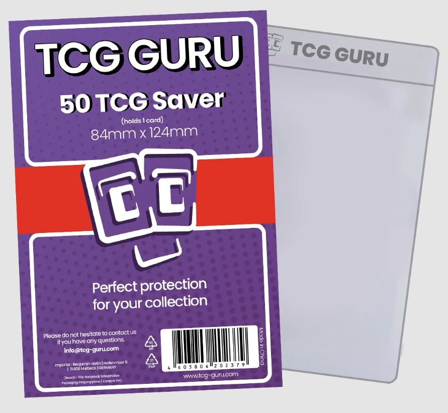 TCG GURU - Card Saver 84mm x 124mm (50Stk.)