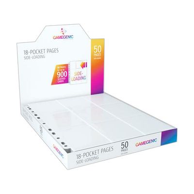 Gamegenic - 18-Pocket Side-Loading Pages (50) - White