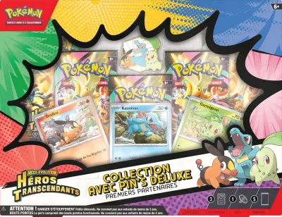 Pokémon - Mega Evolution - Ascended Heroes ME2.5 - First Partners - Deluxe Pin Collection - FR