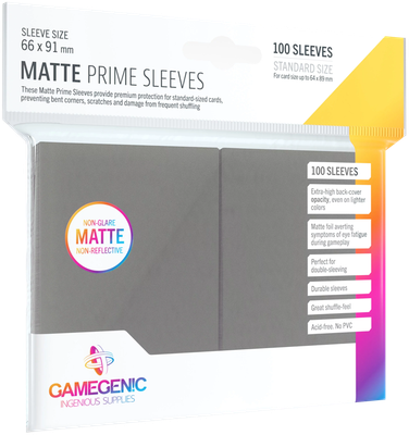 Gamegenic - MATTE Prime Sleeves - Grey