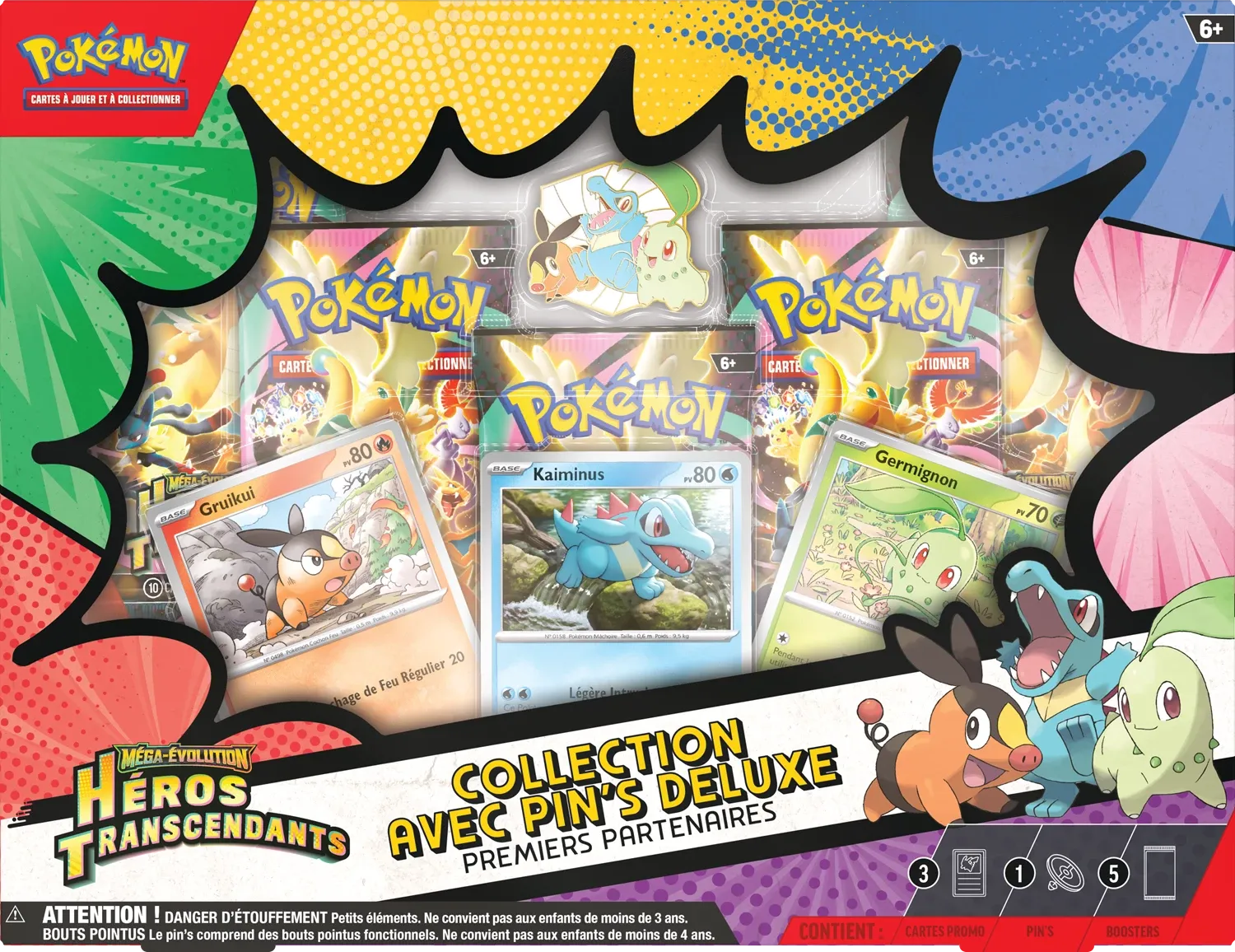 Pokémon - Mega Evolution - Ascended Heroes ME2.5 - First Partners - Deluxe Pin Collection - FR