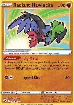 Radiant Hawlucha (ASR 081) - Near Mint - EN