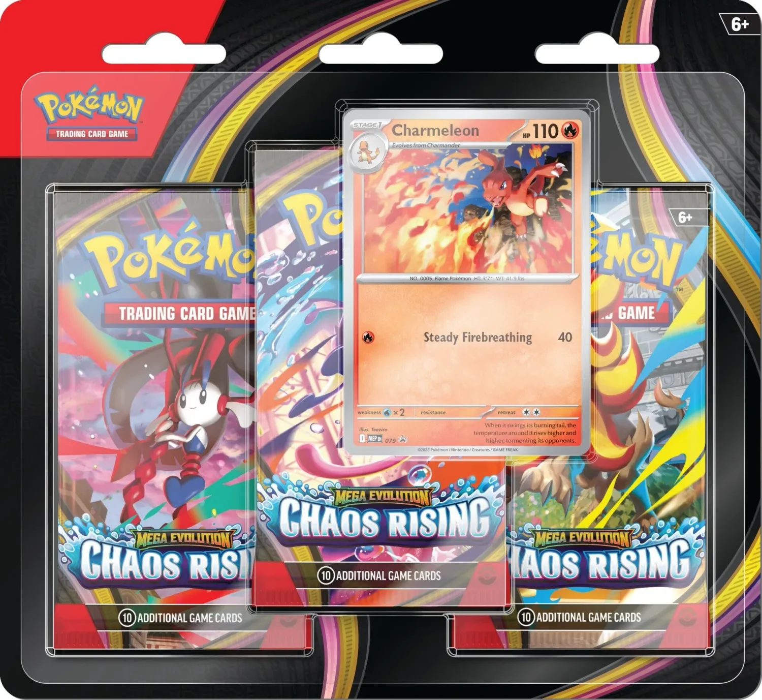 Pokémon - Mega Evolution  -  Chaos Rising ME04 - 3-Pack Blister - EN
