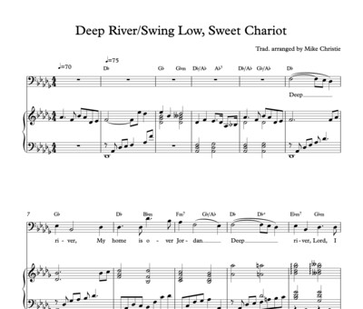 'Deep River/Swing Low, Sweet Chariot' Digital Sheet Music