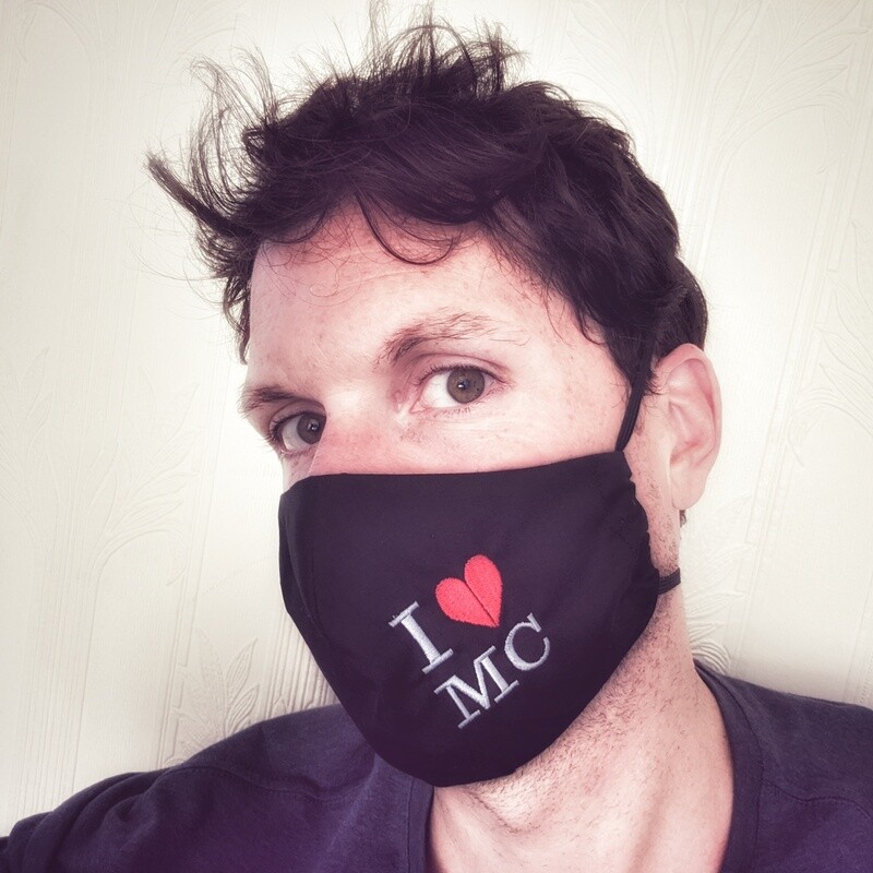 &#39;I ♥ MC&#39; Face Mask - Free P&amp;P!