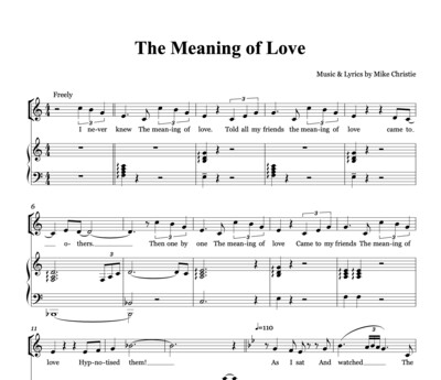 'The Meaning of Love' Digital Sheet Music