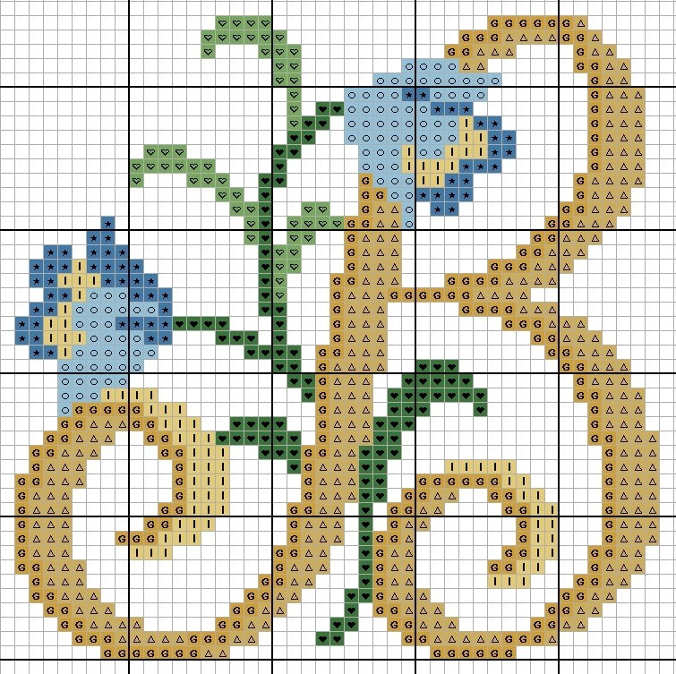 Letter B Cross stitch pattern Floral Alphabet instant download PDF ...