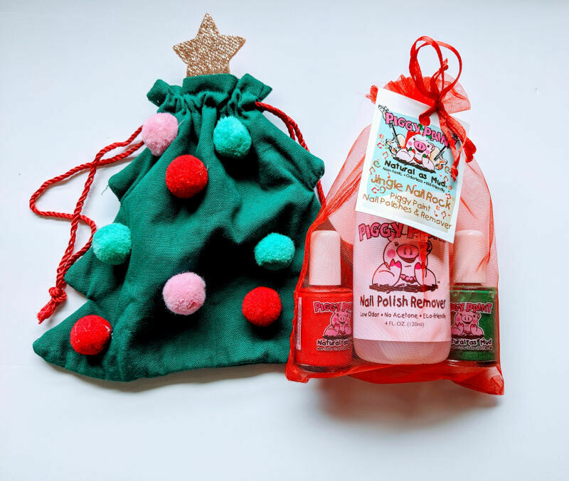Christmas Tree Gift Bag - Jingle Nail Rock Christmas Tree Gift Bag - Jingle Nail Rock