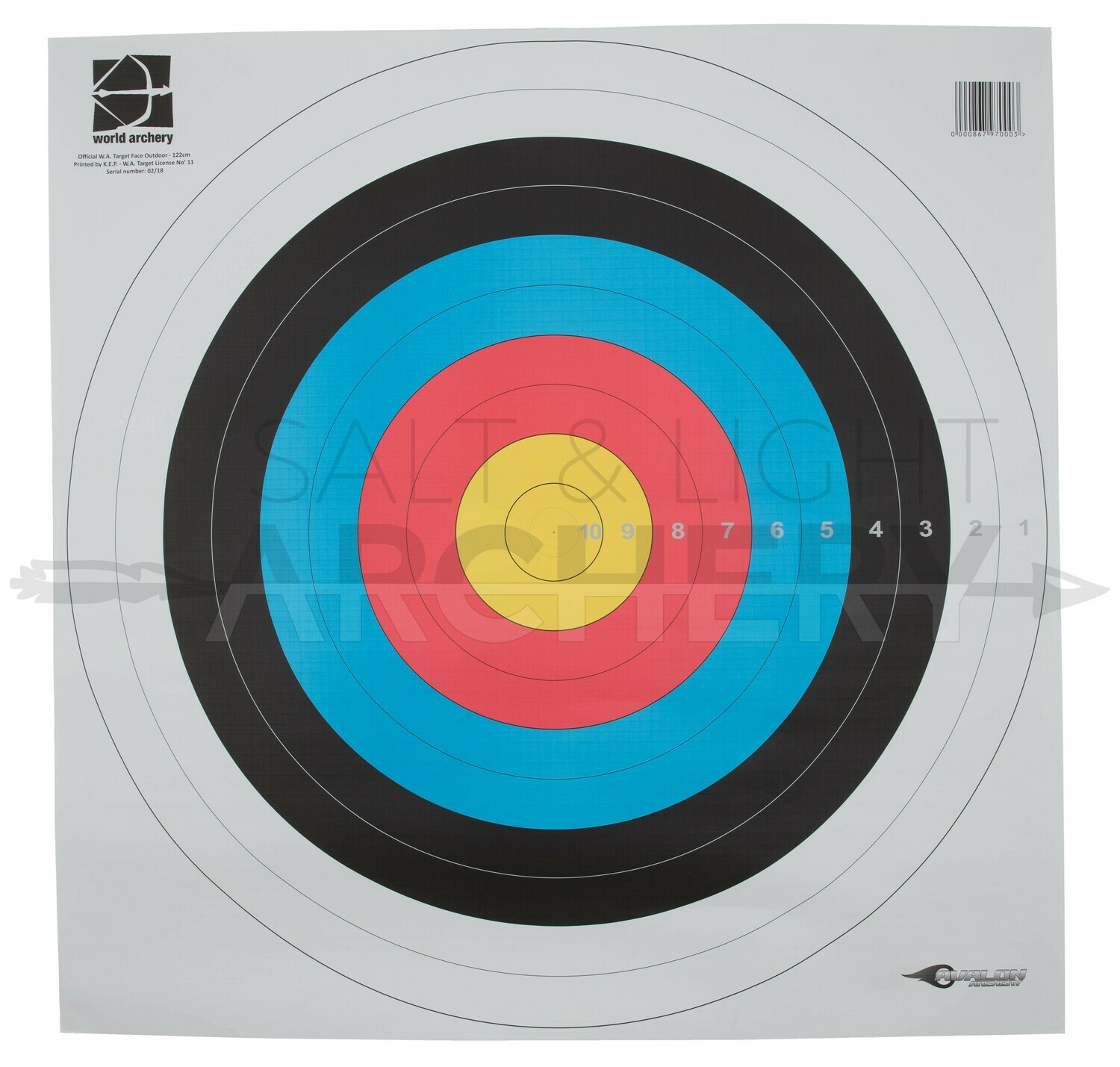 Avalon World Archery Target Faces