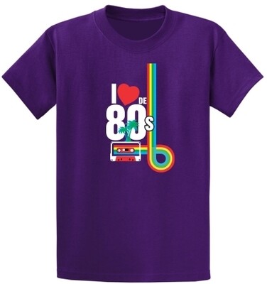I Love De 80s T-Shirt (Purple)