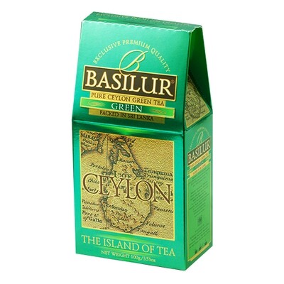 Чай зелений Basilur Чайний острів Зелений картон 100г