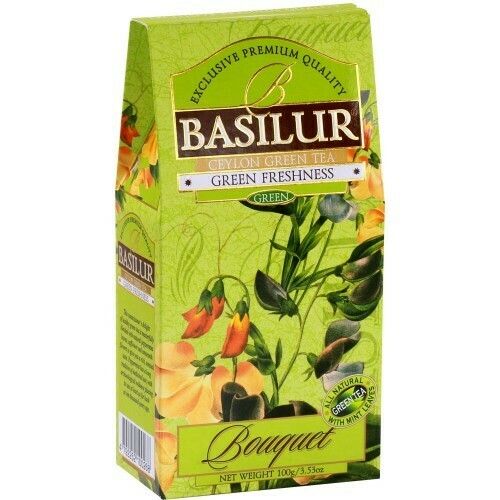Чай зелений Basilur Букет Зелена свіжість картон 100г