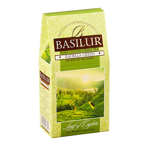 Чай зеленый Basilur Лист Цейлона Раделла картон 100г