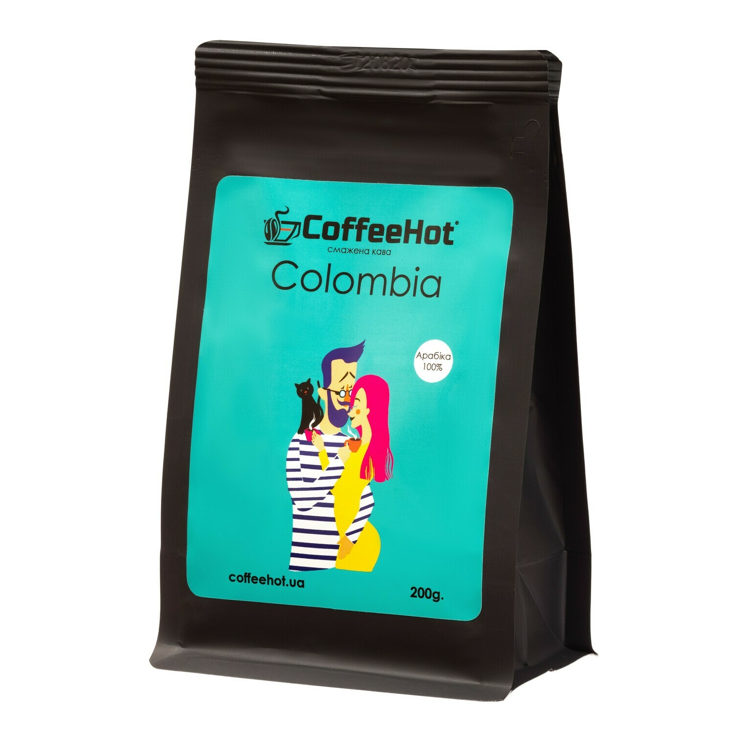 Кава Colombia CoffeeHot— моноарабіка з Колумбії, тіффані-етикетка, 200 г
