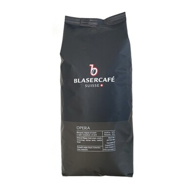 • Пачка кави в зернах Blasercafe Plaisir 1 кг, 100% арабіка, чорна упаковка