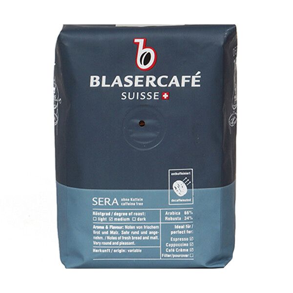 Кава в зернах без кофеїну Blasercafe Sera 250 г — швейцарський декаф середнього обсмаження