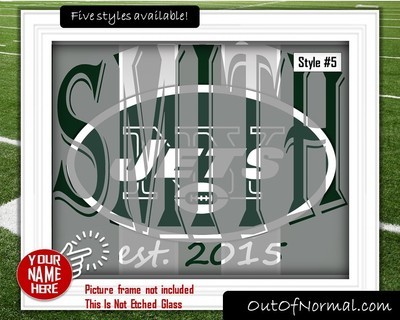 New York Jets NFL Football Custom Name Art Gift Xmas Present