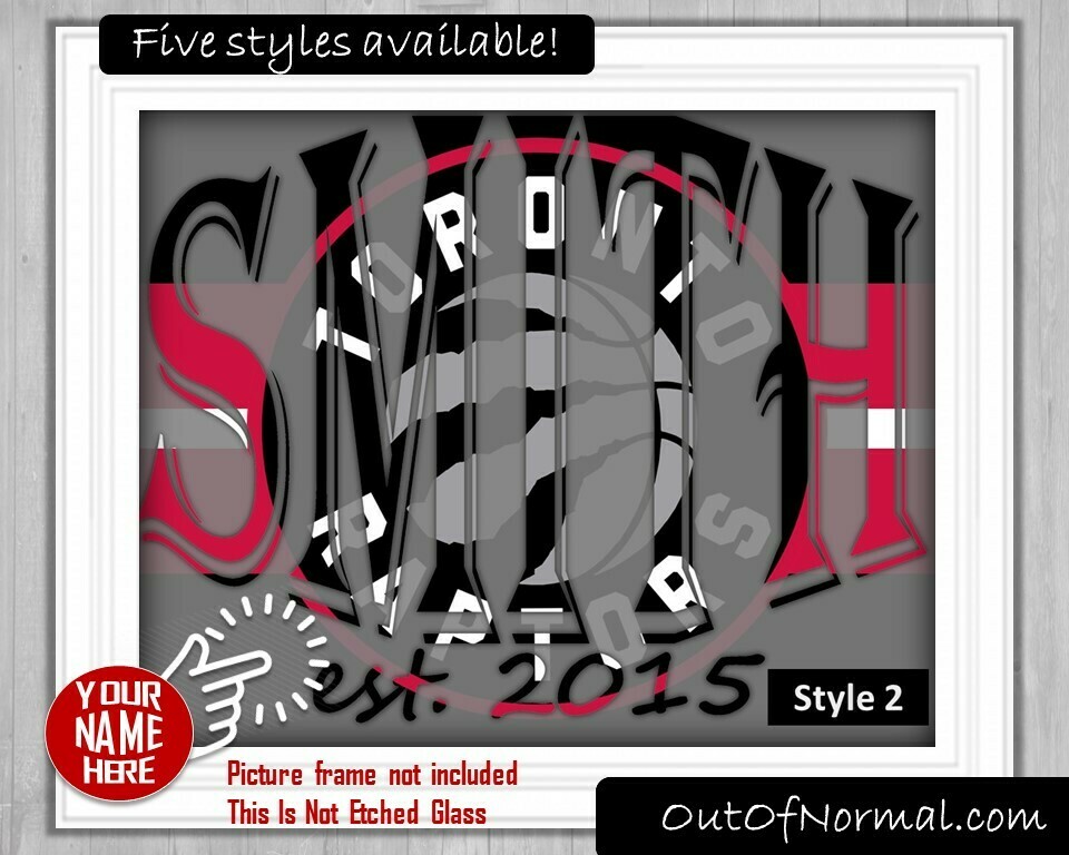 Toronto Raptors OVO Custom Name Art Gift -- Photo print XMAS