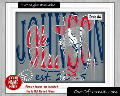 Ole Miss Rebels College NCAA Custom Name Art Gift Xmas Present