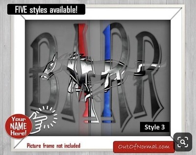 Ford Mustang F150 F Series themed Custom Name Art Gift -- Photo print