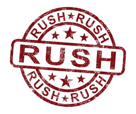 Rush Processing fee Upgrade -- Make updates to a previous purchase