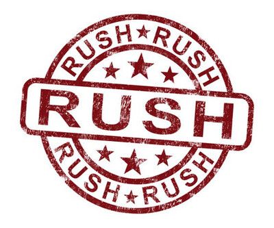 Rush Processing fee Upgrade -- Make updates to a previous purchase