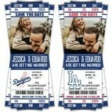 Los Angeles Dodgers LAD SAVE THE DATE photo MLB Baseball Invitation Ticket Style