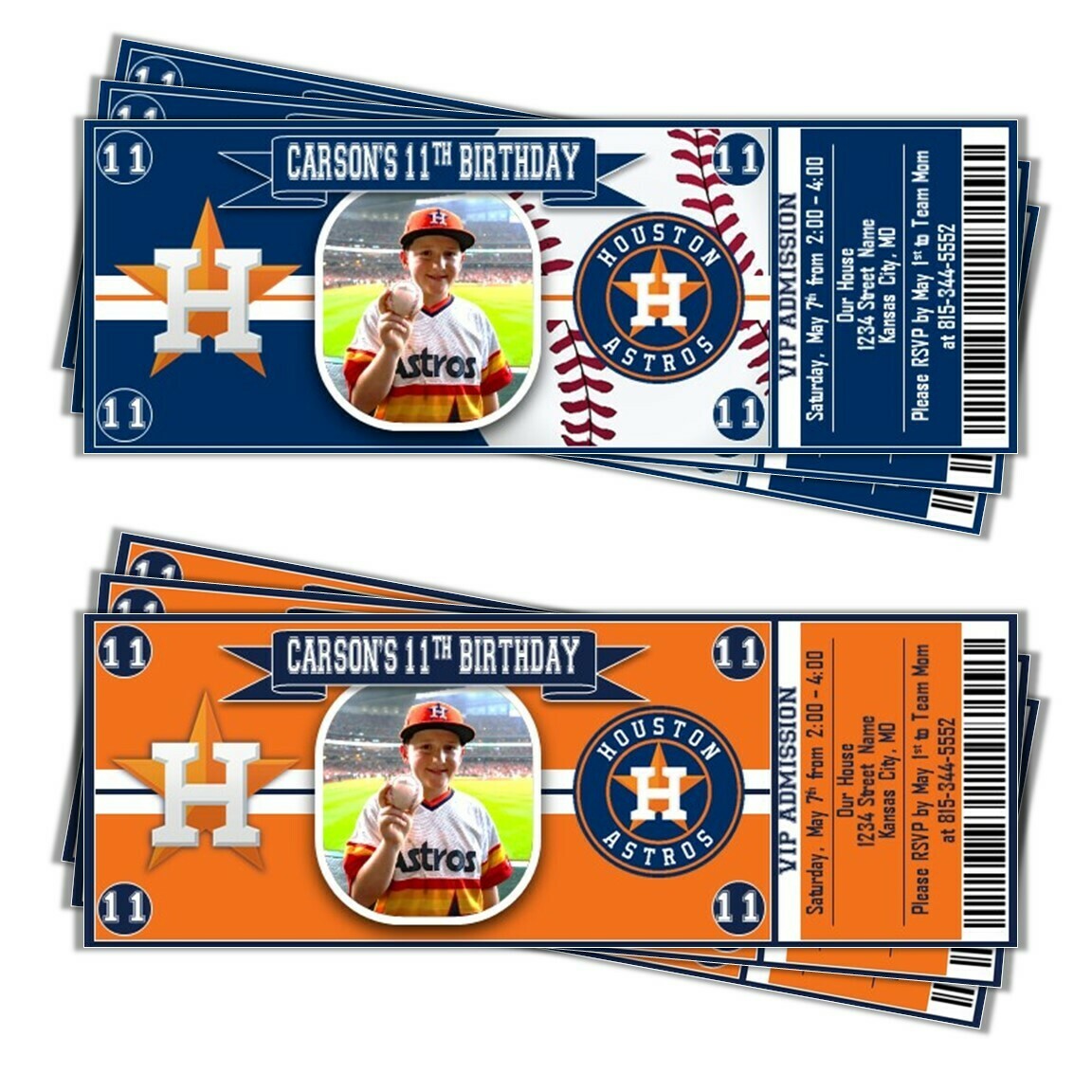 Invitations & Announcements digital ticket invitation Houston Astros