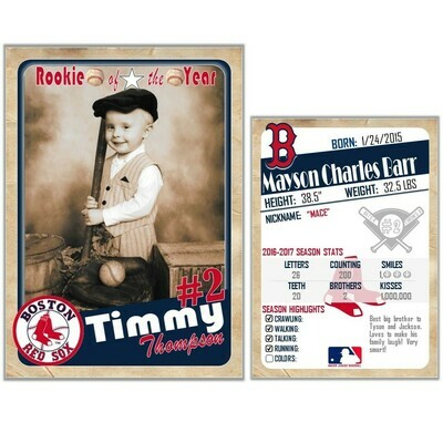 Boston Red Sox Vintage Trading Cards Invitations inserts
