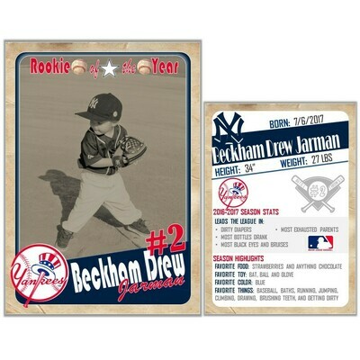 New York Yankees Vintage Trading Cards Invitations inserts