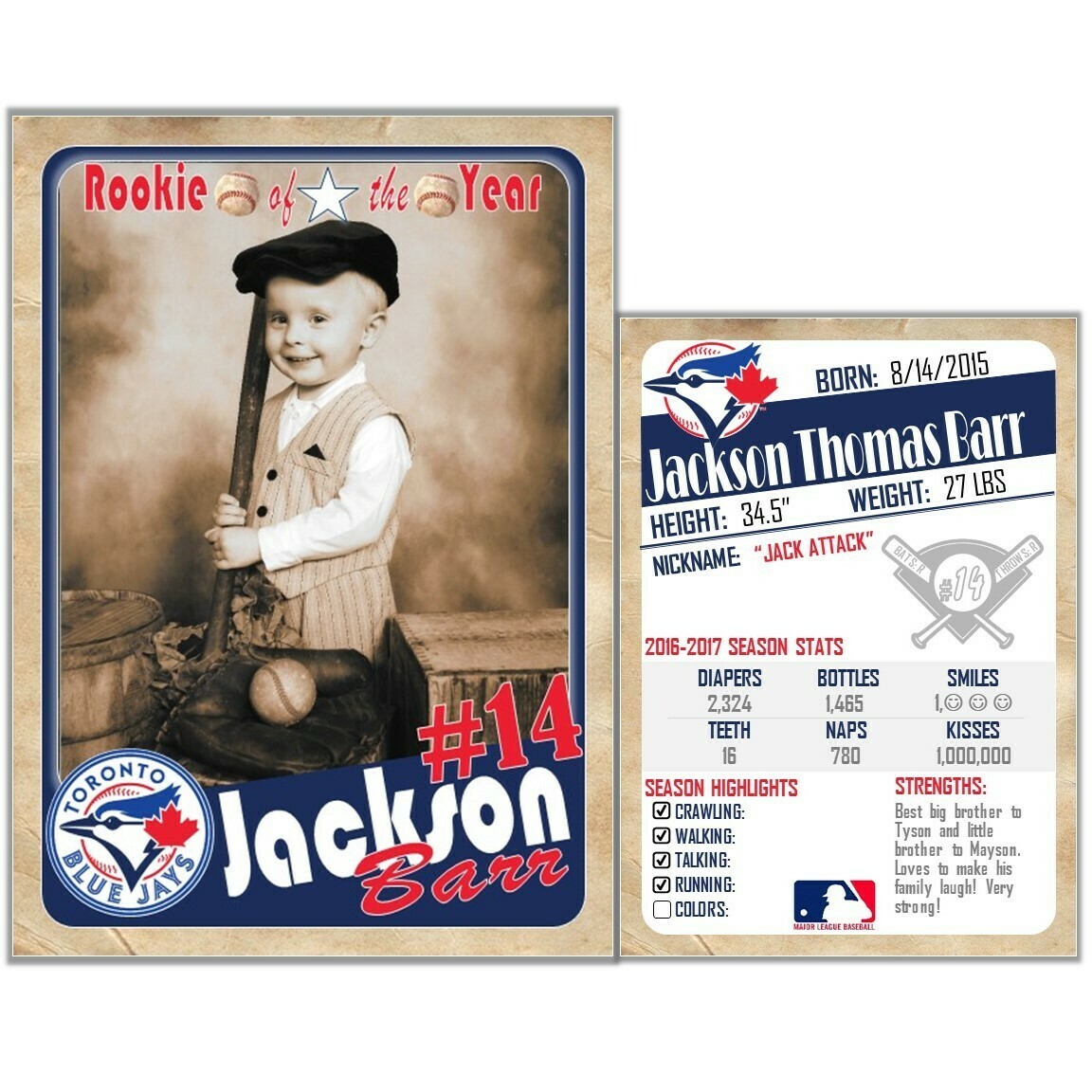 Toronto Blue Jays Vintage Trading Cards Invitations inserts