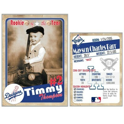 Los Angeles Dodgers LAD Vintage Trading Cards Invitations inserts