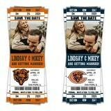 Chicago Bears SAVE THE DATE photo NFL Football Invitation Ticket Style