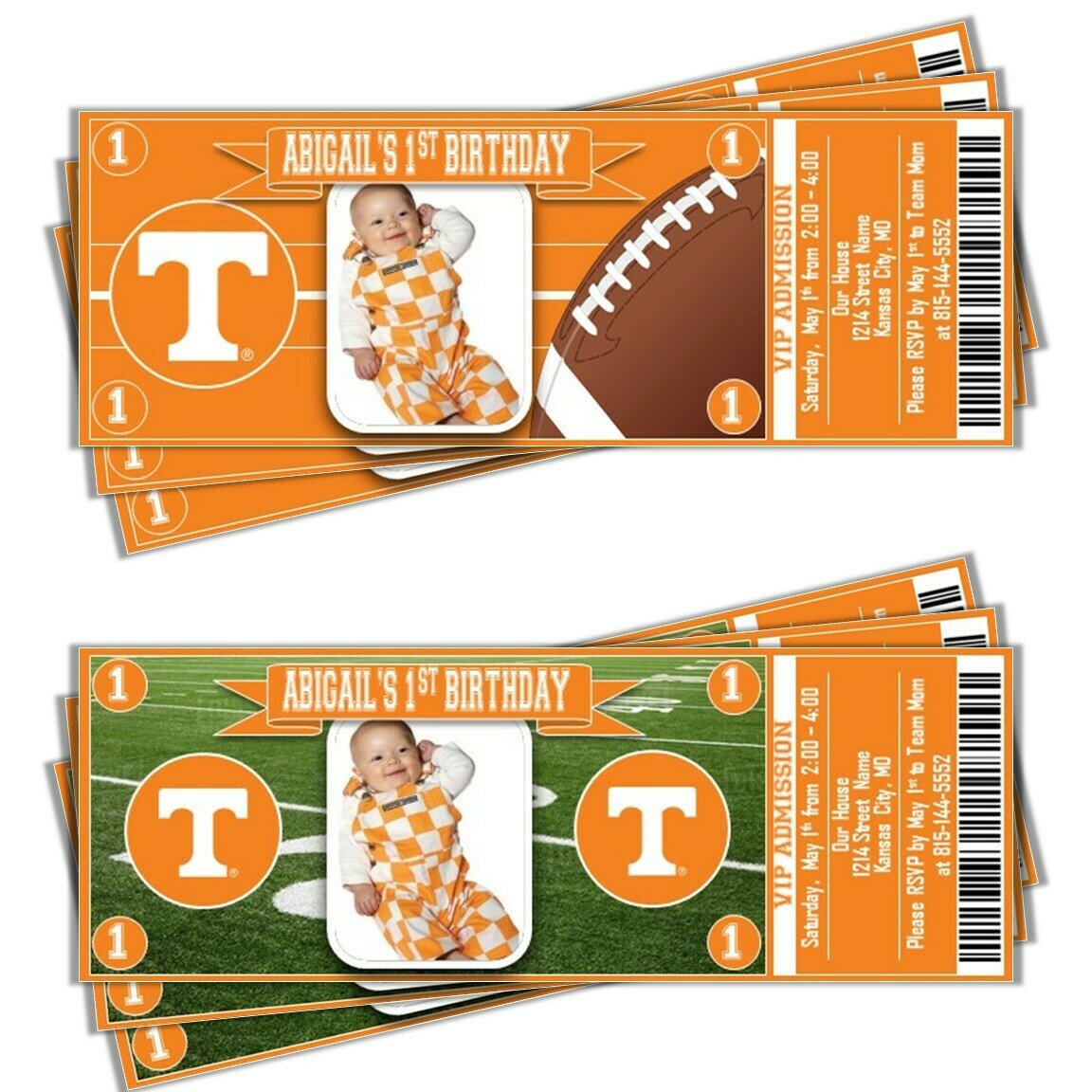 Tennessee Volunteers Vols NCAA College Football Photo Ticket Horizontal