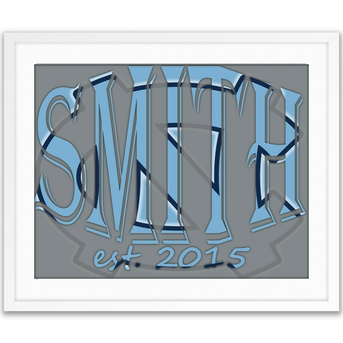 North Carolina Tar Heels UNC College Basketball Custom Name Art Gift -- Photo print