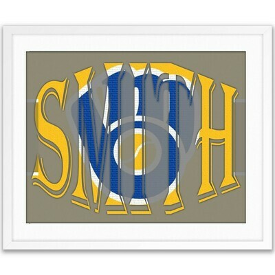 Milwaukee Brewers MLB Baseball Custom Name Art Gift -- Photo print