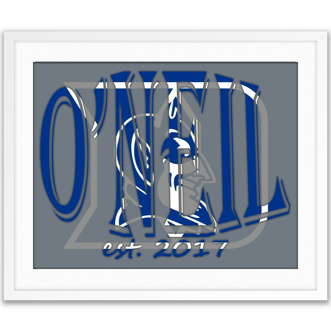 Duke Blue Devils College Basketball Custom Name Art Gift -- Photo print