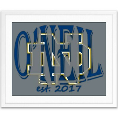 Notre Dame Fighting Irish College Football Custom Name Art Gift -- Photo print