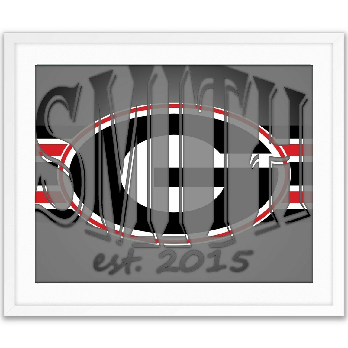 Georgia Bulldogs UGA Football Custom Name Art Gift -- Photo print