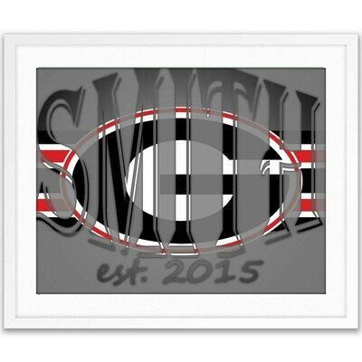 Georgia Bulldogs UGA Football Custom Name Art Gift -- Photo print