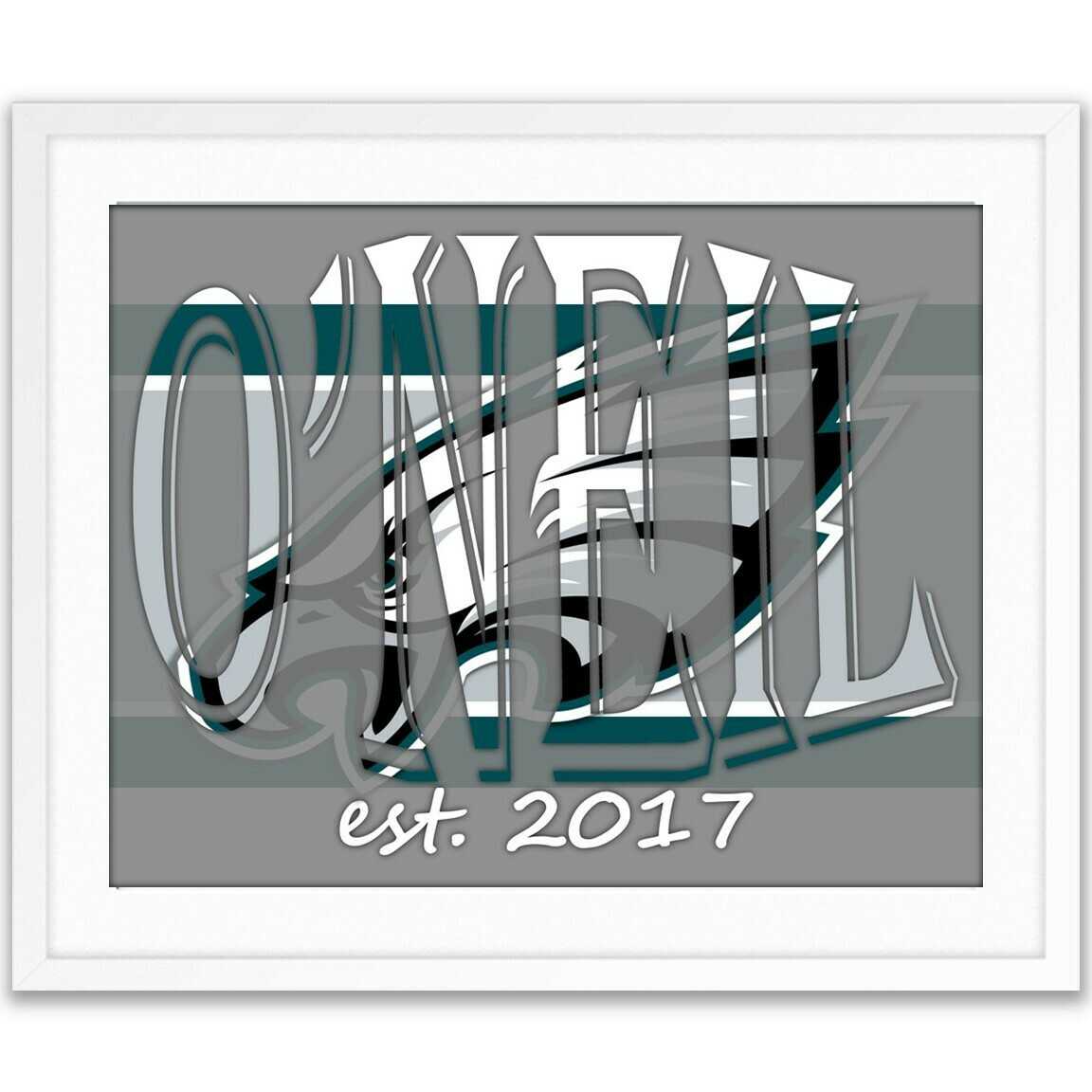Philadelphia Eagles NFL Football Custom Name Art Gift -- Photo print