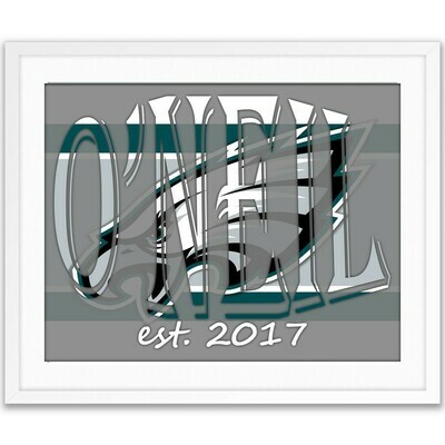 Philadelphia Eagles NFL Football Custom Name Art Gift -- Photo print