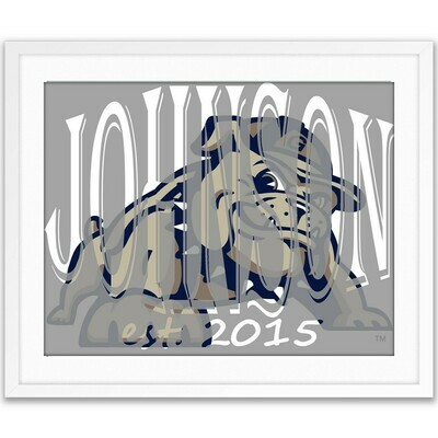 Georgetown Hoyas College Basketball Custom Name Art Gift Xmas Present