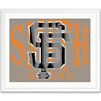 San Francisco Giants SFG MLB Baseball Custom Name Art Gift -- Photo print