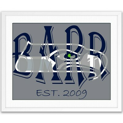 Seattle Seahawks NFL Football Custom Name Art Gift -- Photo print