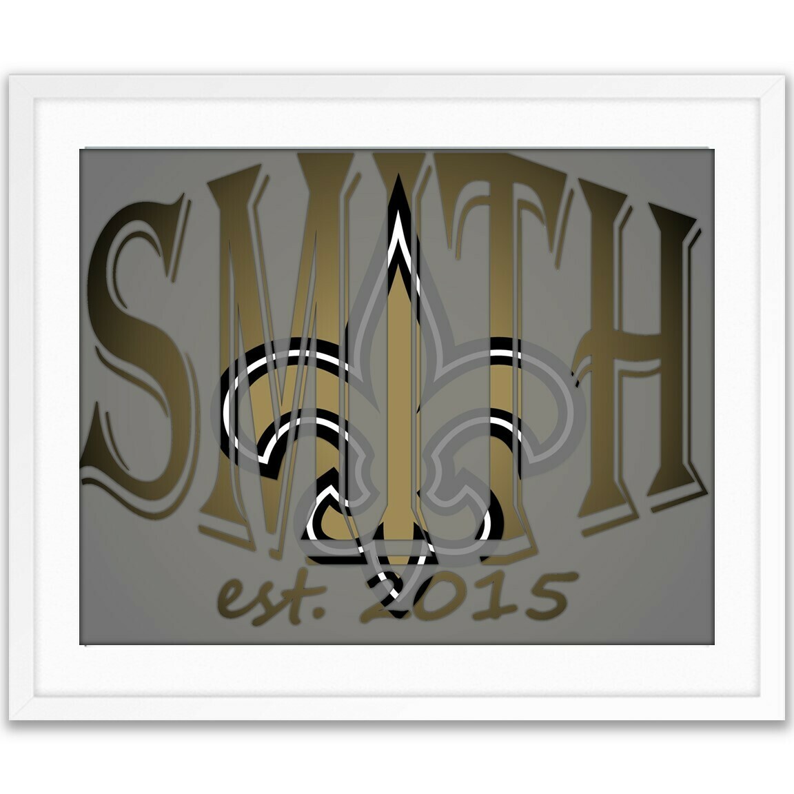 New Orleans Saints #NOLA NFL Football Custom Name Art Gift -- Photo print