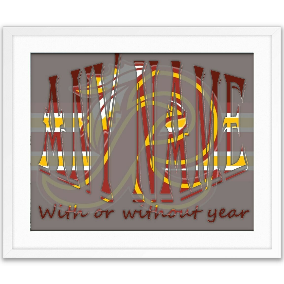 Washington Football Team (WFT) NFL Football Custom Name Art Gift -- Photo print